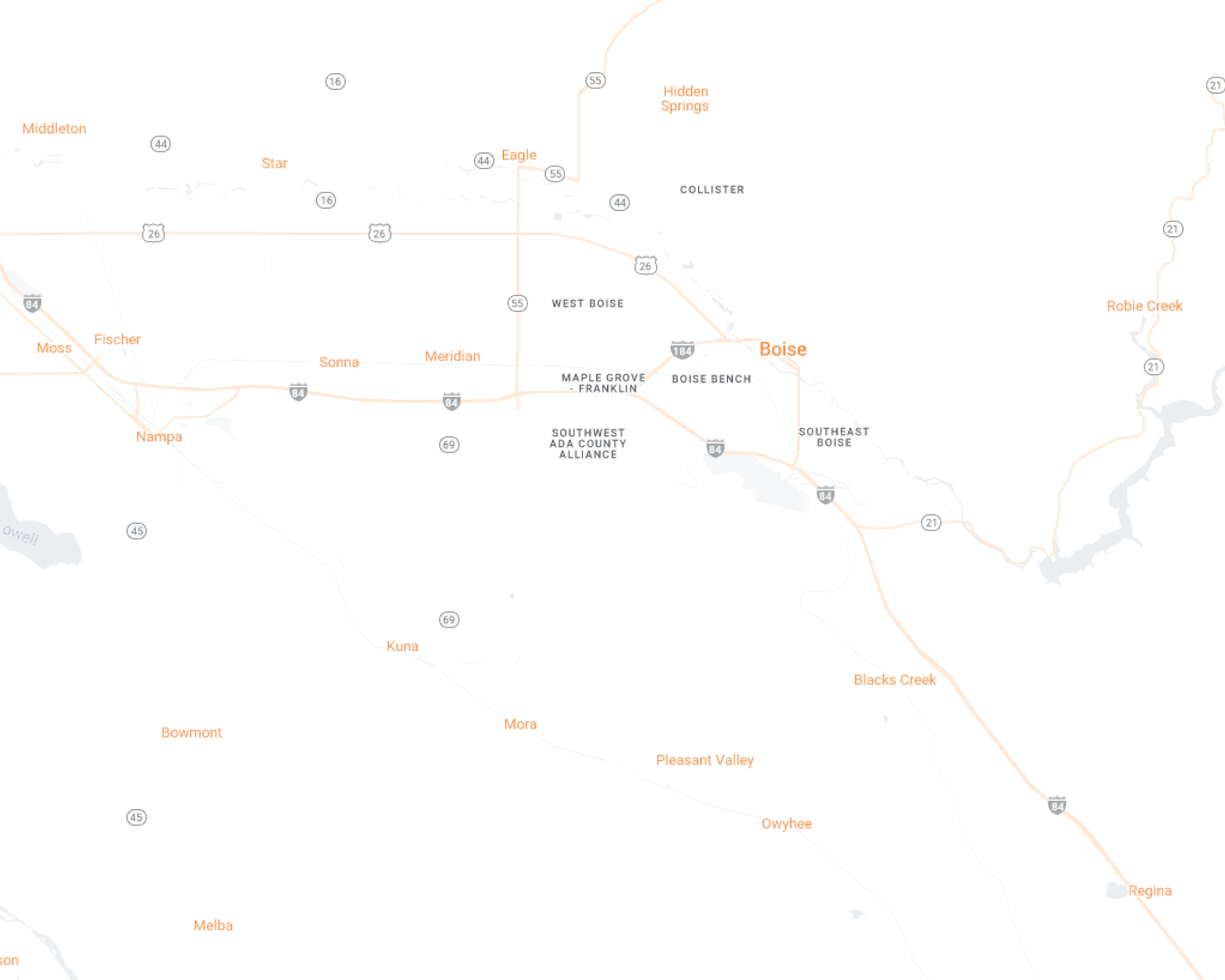 Boise Maidkart Desktop Map