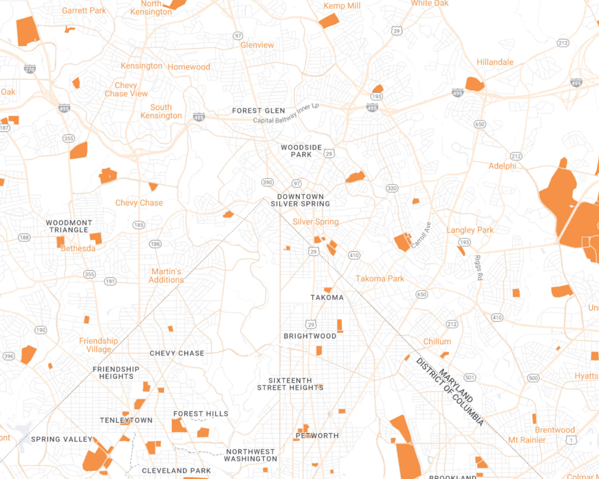 Silver Spring Maidkart Desktop Map