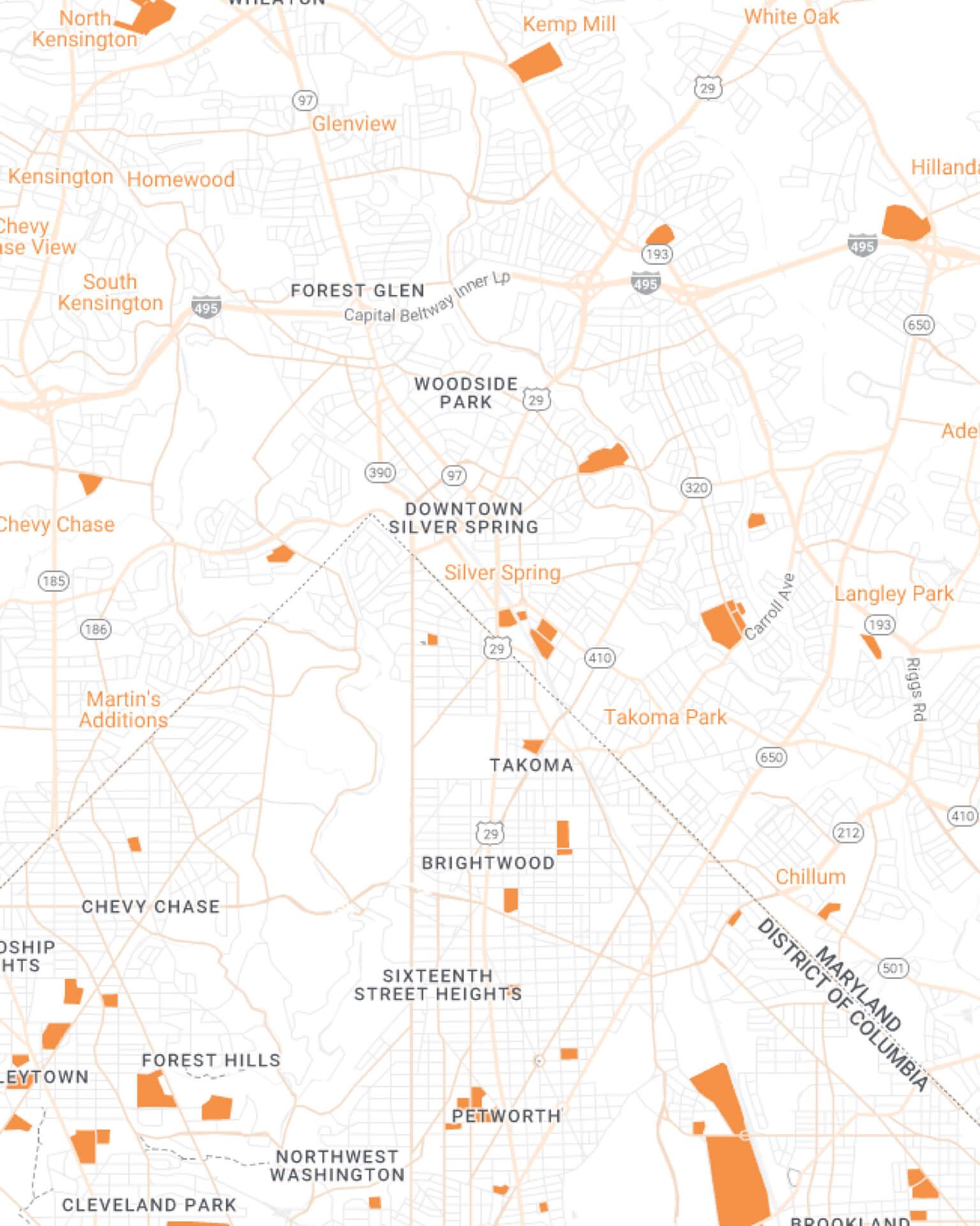 Silver Spring Maidkart Mobile Map