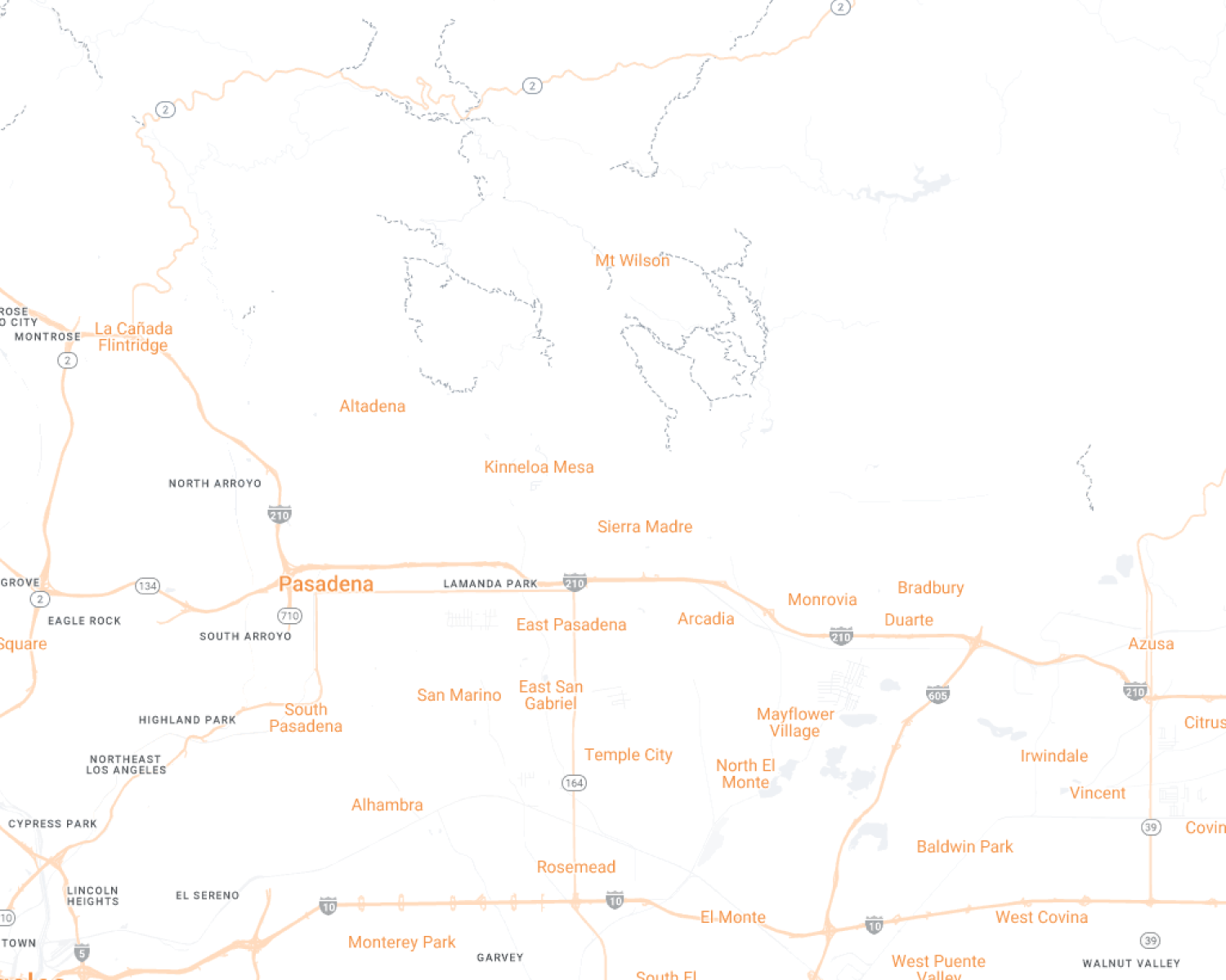 Pasadena Desktop Map