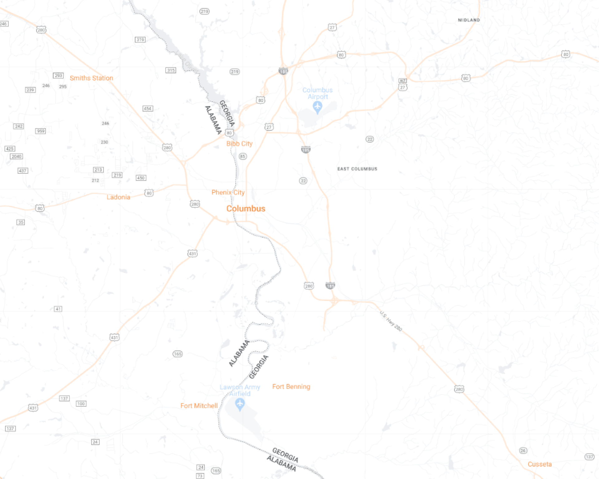 Columbus Desktop Map