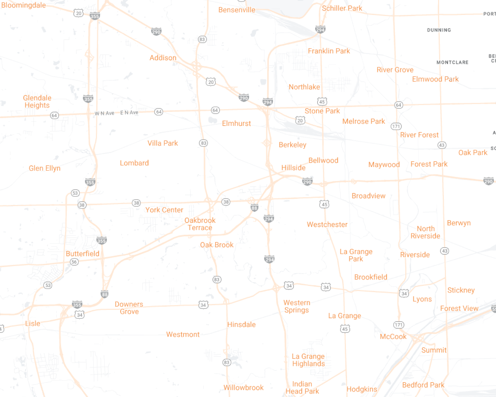 Downers Grove Desktop Map