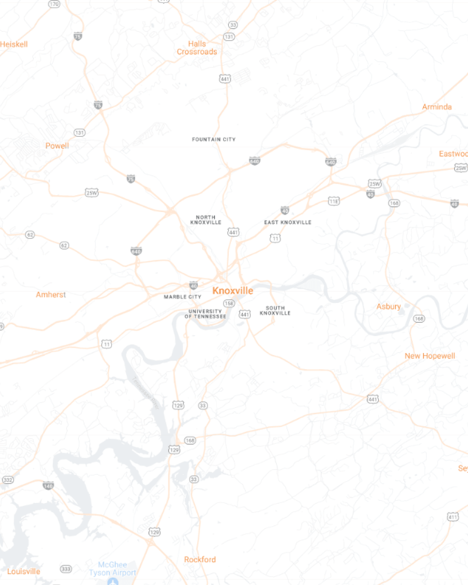 Knoxville Mobile Map