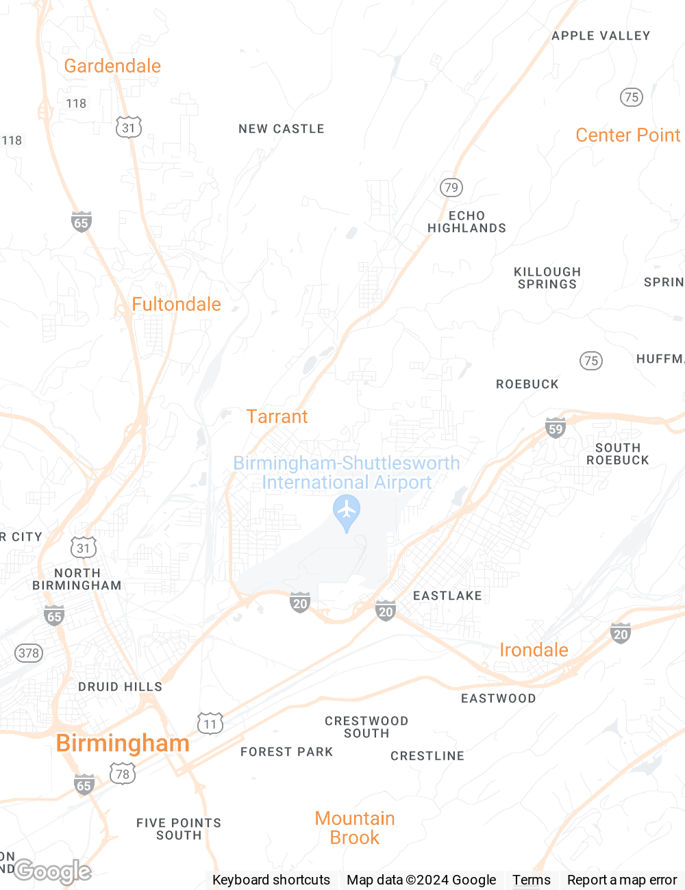 Maidkart of Birmingham map