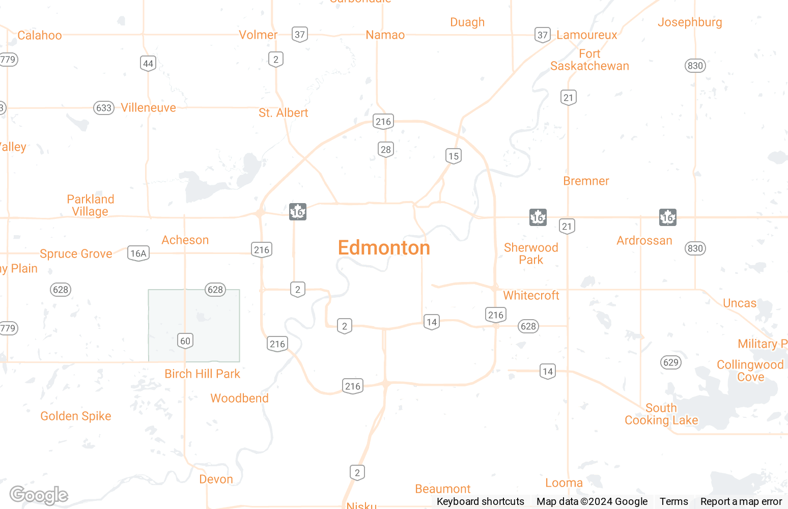 Edmonton Map for Desktop